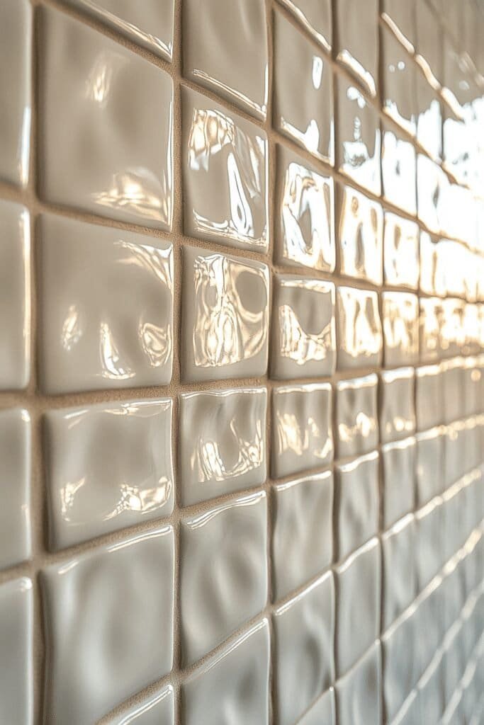 Clean bathroom tiles after sealing a shower pan, showing a successful waterproofing job