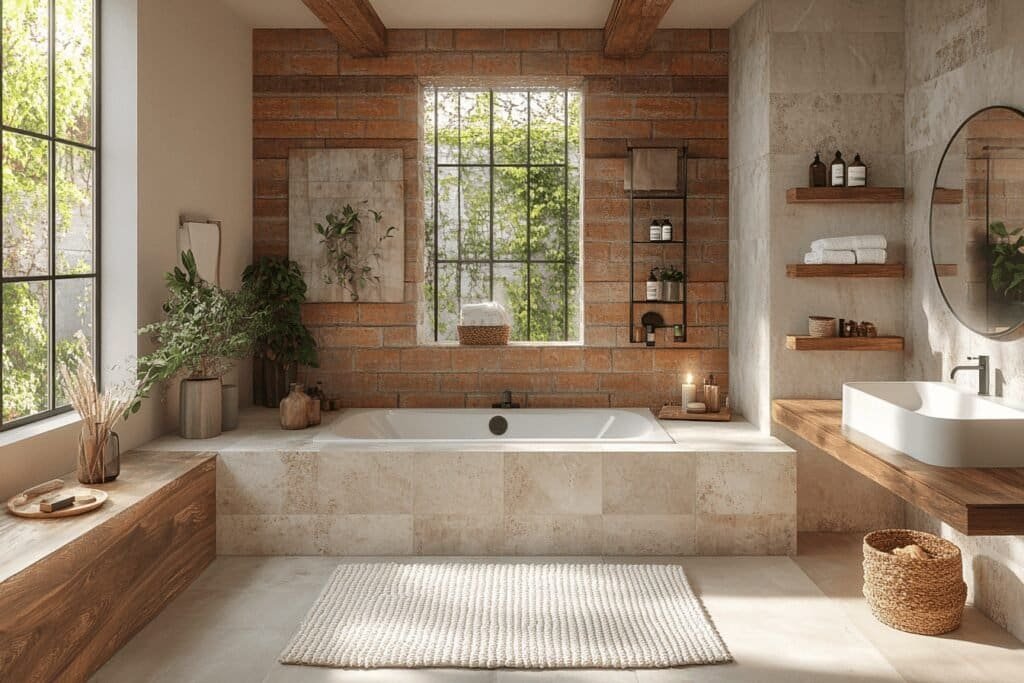 Feature image showcasing various bathroom themes, from farmhouse to zen spa.