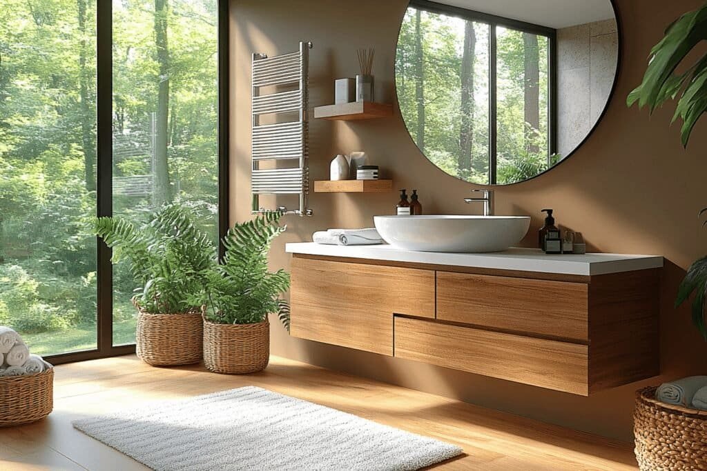 Feature image showcasing various small bathroom accessories ideas for maximizing space and style.