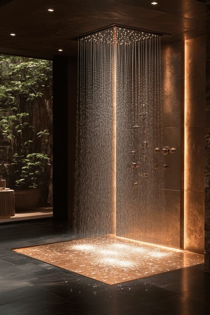 Quick and efficient shower showcasing whether baths or showers are better for daily use.