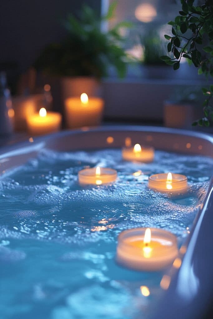 Relaxing bathtub experience highlighting the debate of baths or showers being better.