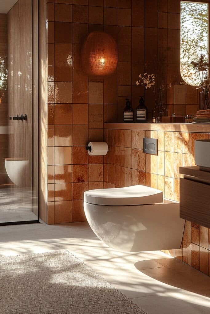 Contemporary bathroom with a stylish toilet