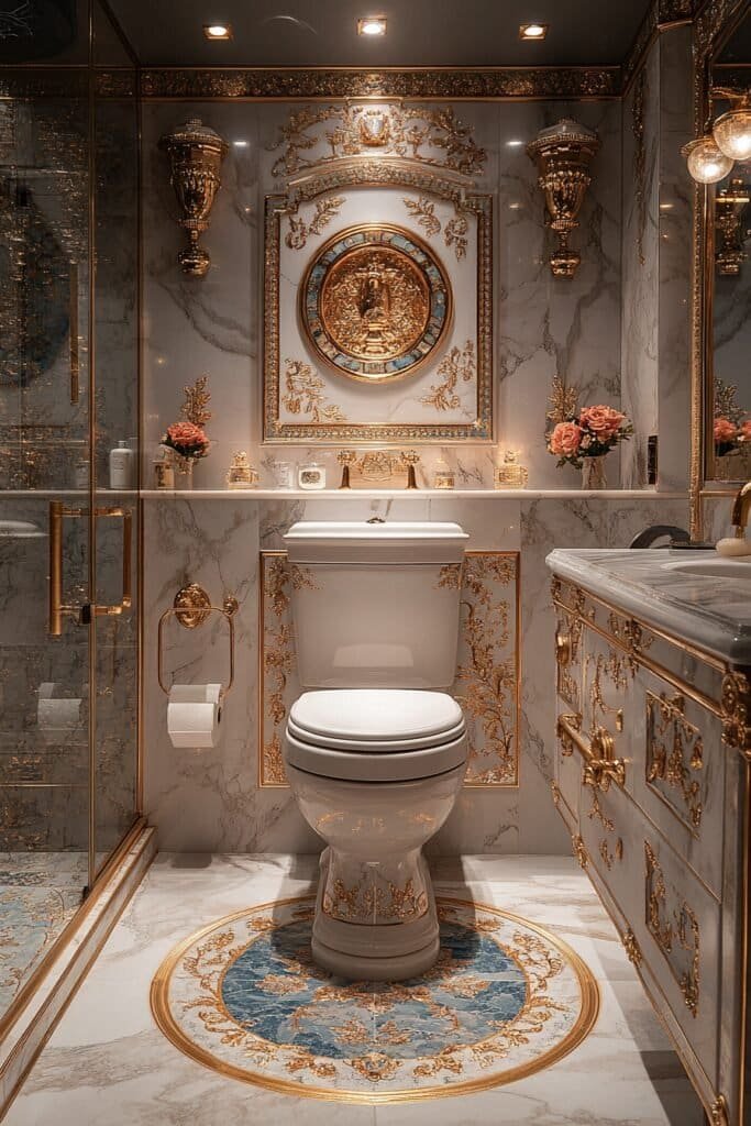 Luxury bathroom featuring a high-end toilet design