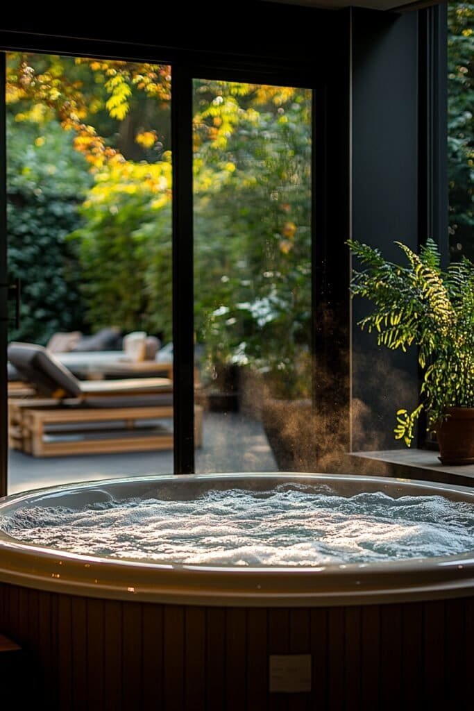 Jacuzzi tub in an Airbnb rental, perfect for guests seeking relaxation