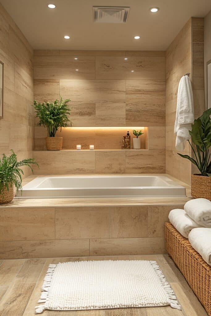 Luxury bathroom with Feng Shui elements